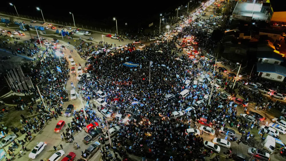 Río Grande Rotonda de Las Américas festejos Argentina Mundial