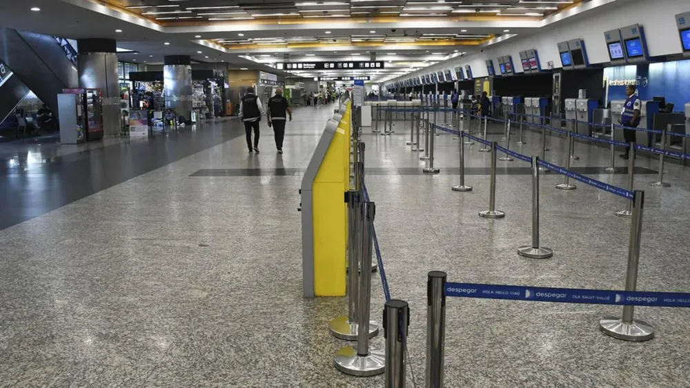 Aeroparque vacío