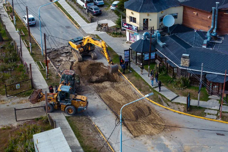 Obra vial centro de Tolhuin